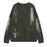 Threebooy Japanese Trendy Men's Sweaters Light Luxury Knitted Color Clashing O Neck Long Sleeve Pullover Casual High Street Knitwear M-3XL