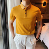 Threebooy Brand clothing Men's high quality cotton short sleeve POLO shirts/Male slim fit Fashion leisure loose POLO shirts S-3XL