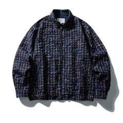 Threebooy Vintage Plaid Cargo Jackets Mens Streetwear Punk Y2k Casual Coats Harajuku Loose Hip Hop Japan Style Pink Jackets Male