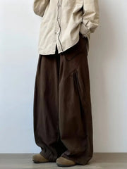 Threebooy Harajuku Pants Man Baggy Pants Wide Leg Sweatpants Vintage Casual Straight Trousers Streetwear Cotton Japanese Summer