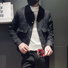 Threebooy Men's Spring High Quality Casual Jackets/Male Slim Fit White Black Lapel Fashion Business Coat Plus Size S-3XL