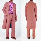 Threebooy Classic Plaid Men Overcoat 2 Pieces Blazer Pants Single-breasted Notch Lapel Special Occasion Customized trajes para hombre
