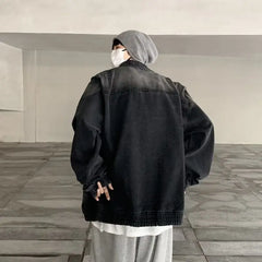 Threebooy High Street Denim Jacket Trendy Brand Men Handsome High-end Jacket