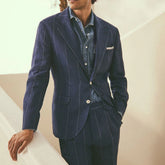 Threebooy Modern Suits for Men Casual Over Wide Stripe Suit 2 Piece Male Set Daily Commute Streetwear Blazer Business Office Costume