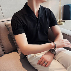 Threebooy Men's Summer Leisure Fashion Polo Shirts/Male Slim Fit High Quality Lapel Short Sleeve Polo Shirts Hombre S-4XL