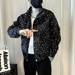 Threebooy Zip V Male Coats New In Casual Cold Original Brands Y2k Aesthetic Deals Harajuku Men's Jackets Korean Reviews Many Joker Stylish