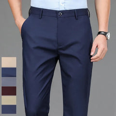 Threebooy Men's Stretchy Casual Pants Business Suit Pants Spring Summer Breathable Dress Pants Full Length Homme Work Trousers