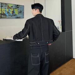Threebooy Men's Relaxed Daywear Black 2-Piece Set