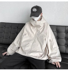 Threebooy Original Clothing Men Spring Jackets Outerwear Men's Korean Style Clothes Loose Fitting Men's Coats Models 2024 Man Hoodie