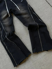 Threebooy Baggy Casual Y2K pants Retro Hip Hop Zipper cargo pants Sweatpants Men Women Harajuku Letter joggers women trousers Streetwear