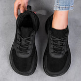 Threebooy Winter Mens Wide Box Sneakers Fur-lined Keep Warm Frost Resistant Casual Sports Shoes Walking for Big Wide Fat Foot