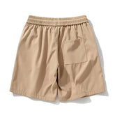 Threebooy Men's Solid Color Casual Shorts Elastic Waist Loose Streetwear Breathable Summer New Daily Fashion Sportswear