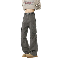 Threebooy Cargo pants mens Large Pocket Loose Overalls Men's Outdoor Sports Jogging Tactical Pants Pure Cotton Casual Work Pants