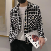 Threebooy New Style Men Spring High Quality Plaid Casual Jackets/Male Slim Fit Fashion Autumn Lapel Plaid Coat S-3XL