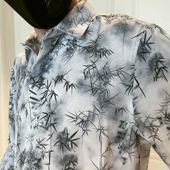 Threebooy New Handsome Shirt for Men's Long-sleeved Autumn Men's Fashion Brand
