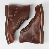 Threebooy Winter Vintage Tooling Men Motorcycle Boots Quality Round Toe Brwon Casual Ankles Shoes Zapatos Hombre