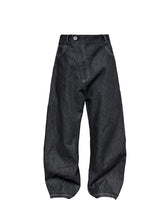 Threebooy American Style Retro Denim Pants High Waist Straight Leg Zipper Fly Casual Jeans for Men Loose Fit No Stretch Chinese Made