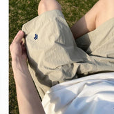 Threebooy American Sports Shorts High Waist Wide-leg Five-leg Pants Japanese Fashion Trend Casual Loose Summer Thin Black Pants Aesthetic