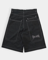 Threebooy Harajuku Embroidery Pattern Hip Hop Retro Black Gym Basketball Shorts Sweatpants Y2k Shorts Men Fashion Denim Shorts Streetwear