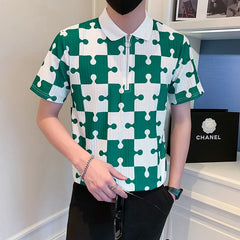 Threebooy Clothing Casual Short-sleeved Summer Polo Shirts for Men/Male Slim Fit Printing Business Polo Shirts M-3XL