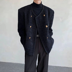 Threebooy Mens Jackets British Casual Suit Jacket Streetwear Fashion Streetwear Elegant Trend Campus Youth Long Sleeve Tops Men'S Clothing