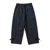 Threebooy Mens New Joggers Pants Streetwear Vintage Color Block Cargo Trousers Men Harajuku Multi Pockets Elastic Waist Casual Pants Male