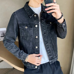 Threebooy Plus Size Button Denim Jackets Man Casual Designer Joker Fashion in Lowest Price Korean Popular Clothes New Cowboy Coat for Men