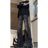 Threebooy Men Jeans NEW Washed Bootcut Jeans Streetwear Urban Denim Trousers Casual Vintage Hip Hop Pants Retro Fashion Style Y2K