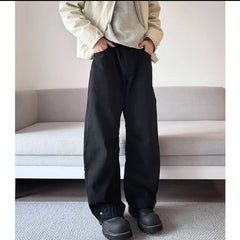 Threebooy NEW pants Unisex Straight Leg Loose Fit Cotton Casual Pants Outdoor Sportswear Trendy Versatile Trousers Men Women Fashion