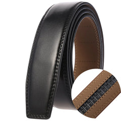 Threebooy Black Brown 100-130cm No Buckle 3.5 cm Width Belt Straps Without Automatic Buckle Waist Belts