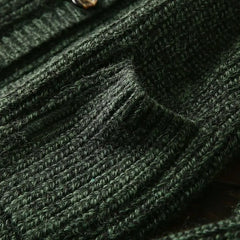 Threebooy American High-end Knit Cardigan Men's Stand Collar Sweater Cardigan Korean 2025 New Spring Autumn New Sweater Button Jacket Chic