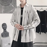 Casual Shirts Men All-match Tie-dye Spring Autumn BF Long Sleeve Tops Teens Fashion Harajuku Chic Coats Camisas Hombre Newly Ins