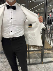 Threebooy Classic Design Men Suits 2 Piece Slim Blazer Pant Beading Formal Occasions Wedding Prom Party