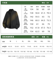 Threebooy Jacket Mens Casual Jacket Solid Stand Collar Loose Fit Zipper Autumn Coat Ribbed Cuffs Relaxed Outerwear