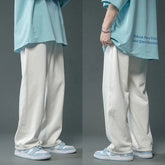 Threebooy Baggy Jeans Men Fashion Casual Wide Leg Jeans Men Oversized Streetwear Hip-hop Loose Straight Jeans Mens White Denim Trousers