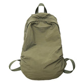 Threebooy Large Capacity Waterproof Nylon Backpacks Solid Soft Light Leisure Or Travel Bags College style Cloth Packages Korea Casual Bag