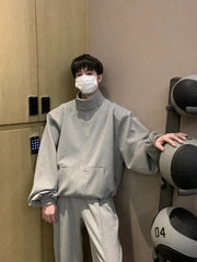 Threebooy High-end Casual Sports Suit Men's Loose Design Cardigan Jacket Wide-leg Pants Trendy Two-piece Set Men Women Tracksuits