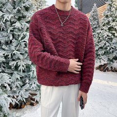 Threebooy Clothing Men Winter High Quality Knitted Sweaters Male Slim Keep Warm Winter Christmas Pullover Men Long Sleeve Sweaters