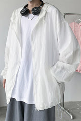 Threebooy Summer Hoodies Anti Uv Clothes Sunscreen Shirt Ice Silk Men Men's Skin Hoodie Coats Jackets Clothing