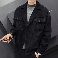 Threebooy High Quality For Men Corduroy Casual Jacket/Male Slim Fit Fahion Slim Fit Coat Plus Size S-4XL