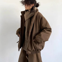Threebooy Retro corduroy cotton jacket men's winter thick loose warm cotton coat cotton jacket