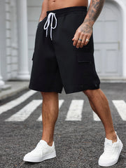 Threebooy plus Size Men's Workwear Shorts Suitable for Daily Outings Casual Trendy Street Style