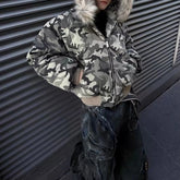 Threebooy American Street Fashion Hooded Jacket Cotton Clothing Men Autumn And Winter Thickened Niche Design Washed Y2k Hooded Jacket