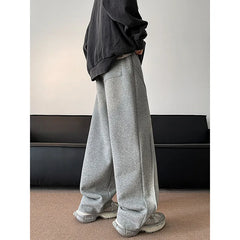 Threebooy Men's Sweatpants High street patchwork Straight pants Korean Fashion Wide Leg Straight Loose Track Pants Male Casual Trousers