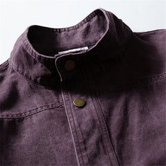 Threebooy Vintage Large Pockets Cargo Jackets Mens Streetwear Punk Y2k Casual Coats Harajuku Loose Hip Hop Japan Style Jackets Male