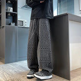 Threebooy Trend Streetwear Men Ethnic Pattern Printed High Street Hip Hop Sweat Pants Men Oversized Unisex Casual Vintage Baggy Pants