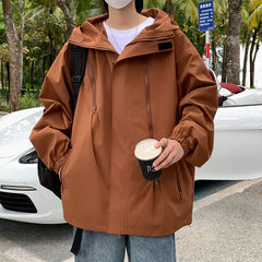 Threebooy American High Street Men's Three-in-one Functional Waterproof Zipper Hooded Autumn Winter Large Size Work Jacket