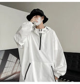 Threebooy Harajuku Loose Fitting Man Hoodie Men's Korean Style Clothes Outerwear Men's Coats Models 2024 Hooded Jackets Original Clothing
