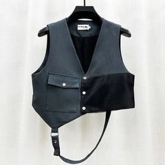 Threebooy Men's Vest & High Waist Pants 2-Piece Set