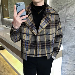Threebooy Spring Autumn Windbreaker Male Coats Short High Quality Joker Luxury Designer Clothing Fashion Y2k Men's Overcoat Jackets